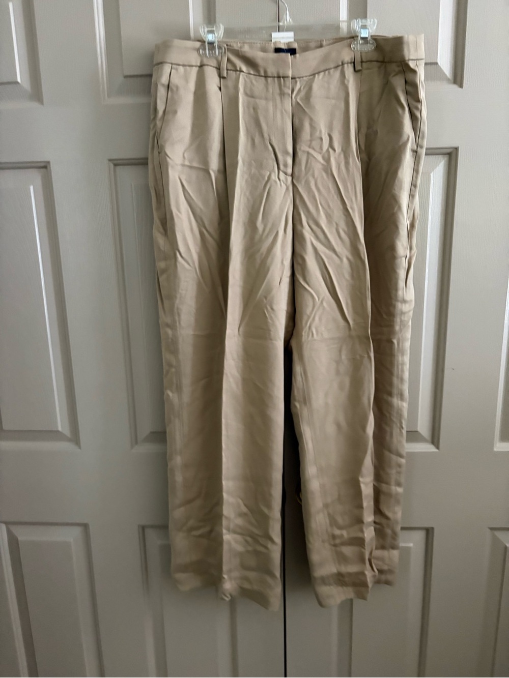 J. Crew Beige Wide-Leg Trousers